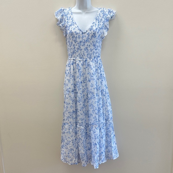 NWT Blue Floral Midi Dress - Picture 5 of 6